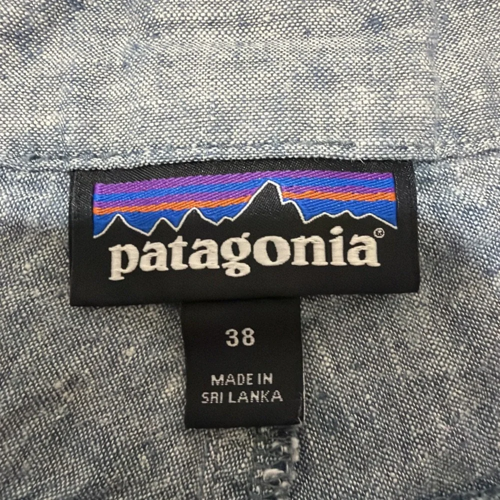 Patagonia Men's Shorts 38 Back Step Blue Hemp Organic Cotton Blend Casual 9.5